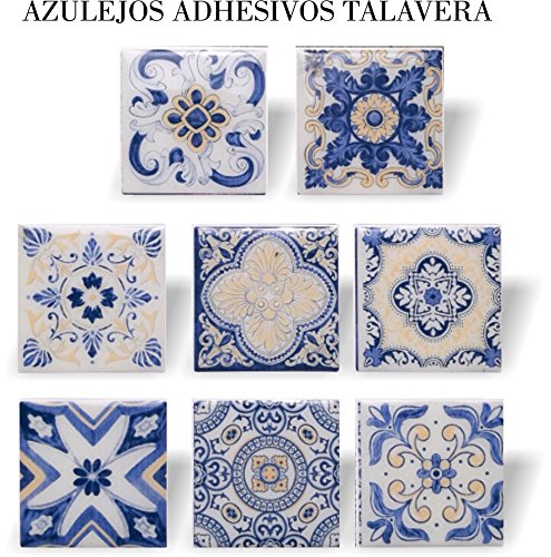 Azulejos Adhesivos con Relieve. Pack de 8 Unidades. Medida Exclusiva en Amazon. Tambien se Puede Utilizar como cenefas para Cocina