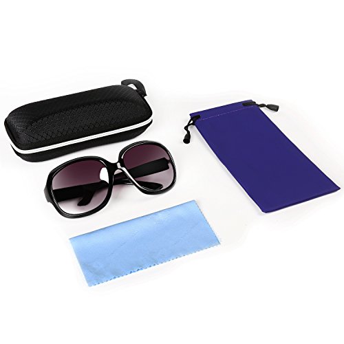 B BIDEN BLDEN Mujer Grande Gafas De Sol moda polarizadas gafas UV400 Protección Para Conducción GL3113-BLACK