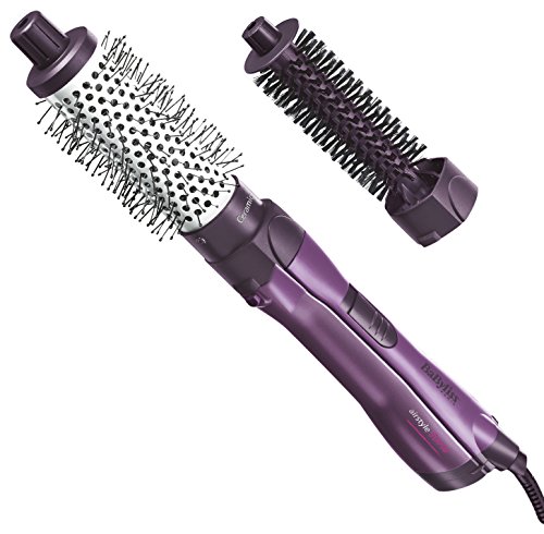 BaByliss AS81E - Cepillo de aire caliente, 800 W, cabezal cerámico de 38 mm para volumen y cabezal de 20 mm para puntas y flequillo, 2 velocidades/temperaturas + aire frío