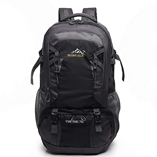 BACKPPBolsa de viaje macho 80 litros nueva bolsa de alpinismo al aire libre de gran capacidad de gran capacidad mochila bolsa de equipaje de viaje femenina mochila de senderismo @ Pequeño azul litros