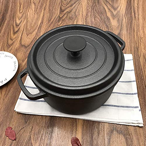 Baibao Antiadherente Mini Oval cazuela con Tapa, de Hierro Fundido Multi Cocina Stock Pot, anodizado Duro Fry Pan Wok, Resistente a arañazos Cocotte A Diámetro: 24cm