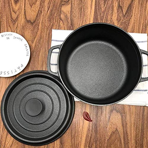 Baibao Antiadherente Mini Oval cazuela con Tapa, de Hierro Fundido Multi Cocina Stock Pot, anodizado Duro Fry Pan Wok, Resistente a arañazos Cocotte A Diámetro: 24cm