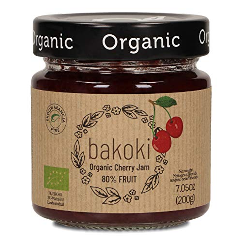 Bakoki® Mermelada Cereza Orgánica, 80% de Frutta (2 x 200g)