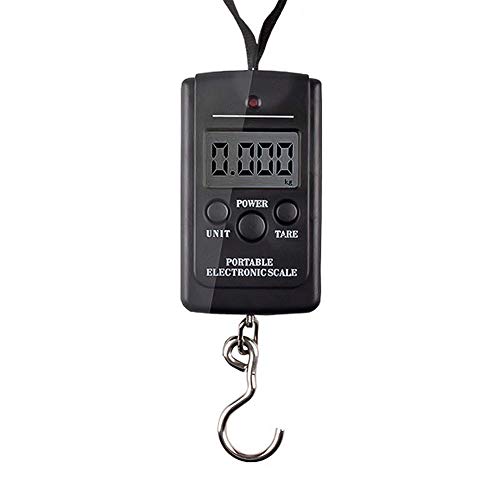 Balanza De Cocina 40Kg/100G Lcd Escala De Equipaje Digital Gancho Para Colgar Portátil Escala Electrónica Pesca Viaje Peso Balance Escala Luz De Fondo O No B Sin Luz De Fondo