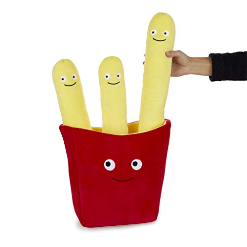 Balvi Cojín Friend Chips Color Amarillo Cojín en Forma Paquete de Patatas Fritas y Patatas de Restaurante de Comida rápida Se Pueden Separar Cojín cómodo y extrasuave Poliéster 50x30 cm