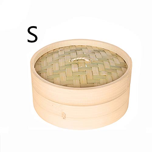 Bamboo Steamer Basket Asian Food Steamer Chinese Steamer Para Cocinar Dim Sum, Bollos, Bolas De Masa Hervida, Vegetales, Marrón - Marrón 15cm