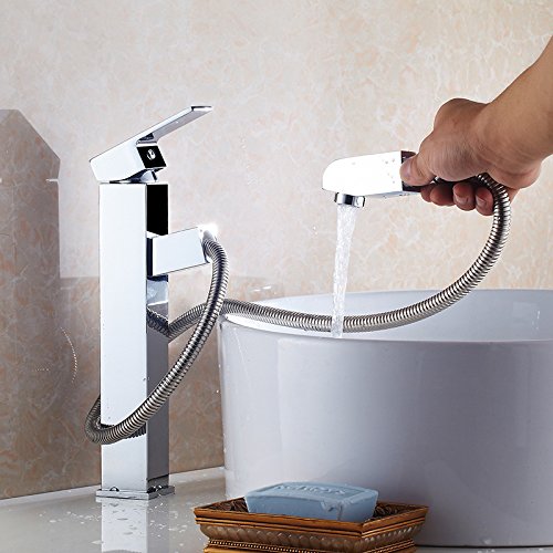 Baño Moda Venta al por mayor   acabado sacar Latón macizo Grifo de baño de agua Grifo giratorio Grifo de lavabo de cobre