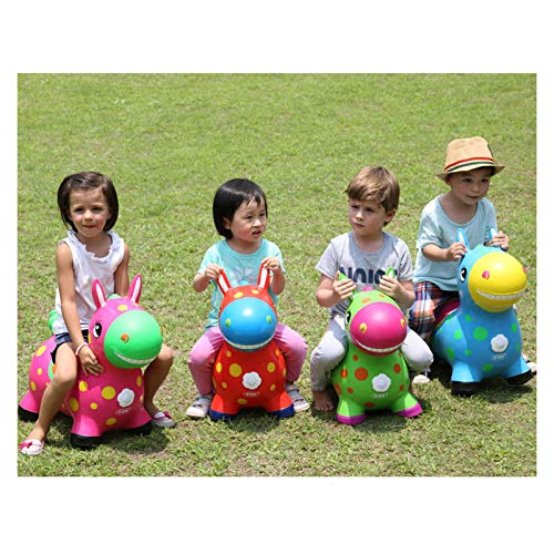 Baobe Horse Ride On, Caballo para Saltar Bomba Inflable Incluida, Caballo Inflable, Caballo de Salto para Niños con el Mejor Caucho Ecológico (Verde)