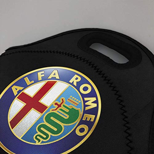 BAOQIN Alfa Romeo Lunch Bag Lunch Box Bolsa de picnic con aislamiento térmico Bolsa para escuela Cross Body Backpack