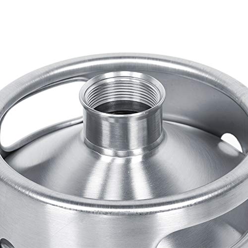 Barril de cerveza de acero inoxidable de 3.6L, kit de barril de cerveza Homebrew automático Barril + grifo + lanza + medidor de presión constante de 2 clases