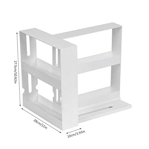 basku Especiero De Pie Blanco - PráCtico Estante De Especias En Estrecho Y Extensible - Eficiente Soporte De Especias para El Armario De La Cocina