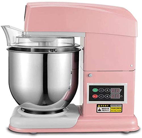 Batidora Amasadora Alimentación eléctrica batidora de pie 1800W con 7L acero inoxidable Bowl por la cocina hornear el pastel de crema de huevo Mini Alimentos Batidor ( Color : Pink , Size : Timing )