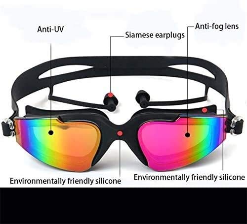 BBGSFDC Gafas de Seguridad Anti-Niebla, Natación Profesional Gafas de Silicona Anti-vaho UV - Motocross Gafas de Sol contra Salpicaduras A Prueba de Polvo F (Size : S)