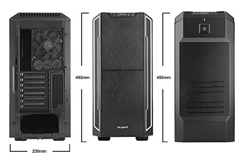 be quiet! Silent Base 600 Escritorio Negro, Plata - Caja de Ordenador (Escritorio, PC, ABS sintéticos, Acero, Policarbonato, Negro, Plata, ATX,Micro ATX,Mini-ITX, 16,7 cm)