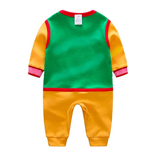 Beal Shopping Mono para bebé recién Nacido, diseño de Bola de dragón Yamcha Verde 12-24 Meses