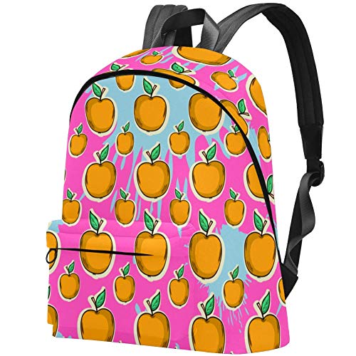 Bear and Cake - Mochila Infantil para Adolescentes Gran Manzana Amarilla 17.3x13.7x5.5 in