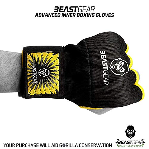 Beast Gear Guantes Boxeo Gel – Manoplas Boxeo de Calidad Superior para Deportes de Combate, MMA, Muay Thai, Artes Marciales - X-Large