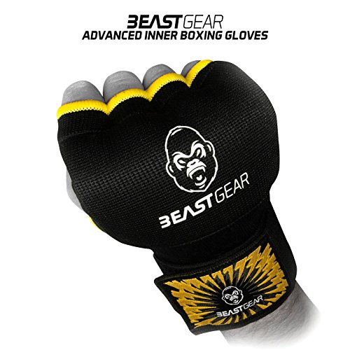 Beast Gear Guantes Boxeo Gel – Manoplas Boxeo de Calidad Superior para Deportes de Combate, MMA, Muay Thai, Artes Marciales - X-Large