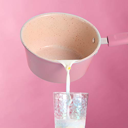 Bebé Complemento Alimenticio Olla Olla La Leche De Los Niños Decocción Una Olla Olla Antiadherente Instantánea Sopa De Fideos De Olla Para Calentar El Chocolate Café Con Leche, Etc,Rosado