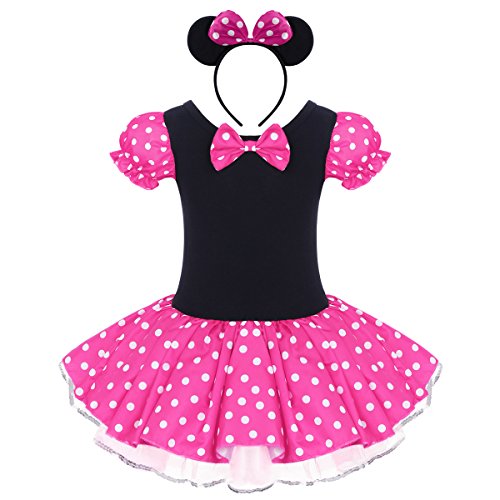 Bebé Niña Vestido de Fiesta Princesa Disfraces Tutú Ballet Lunares Fantasía Vestid Carnaval Bautizo Cumpleaños Baile para Infantiles Recién Nacido Disfraces de Princesa con Diadema 7-8 Años