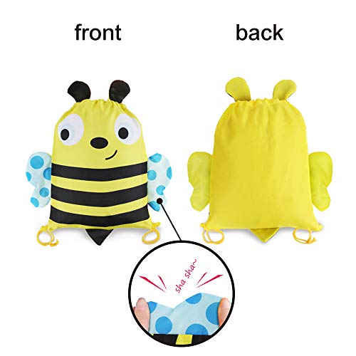 BeebeeRun Bolsas de Cuerdas Infantil Niños Niñas,10 pcs Bolsas Cordon Regalo Fiesta Cumpleaños,Saco de Deporte Bolsas de Gimnasio