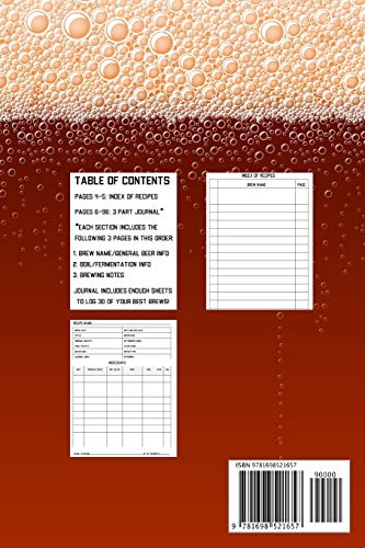 Beer Brewer's Journal: Home Beer Brewing Recipe and Logbook