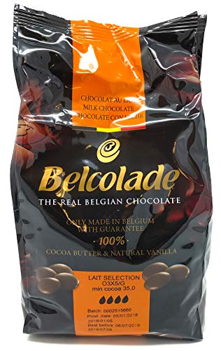 Belcolade Easimelt belga del chocolate con leche Botones 1 kg de cacao 35 % mín