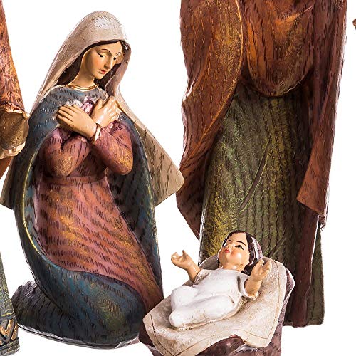 Belén de Navidad Grande de 7 Figuras de Resina de 25 cm - LOLAhome