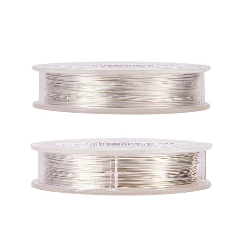 BENECREAT - Cable de Bobina de Plata Antideslizante de Calibre 26, 60M / 66Yard