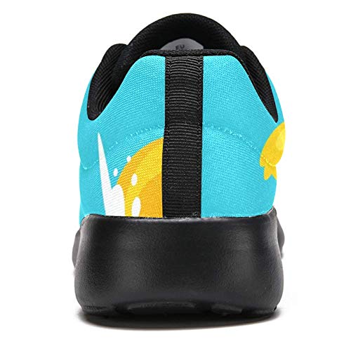 Bennigiry Pato de Goma Amarillo y Corona Dorada Athletic Trainers Zapatillas Ligeras Calzado Deportivo para Mujer