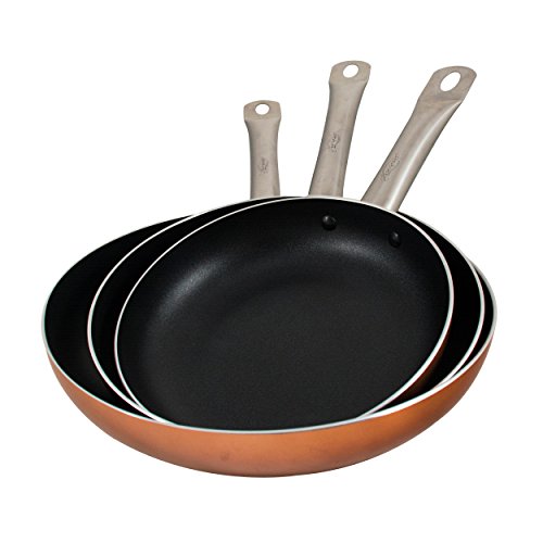 Bergner San Ignacio PK1692 Professional Chef Copper Set 3 sartenes + 4 fiambreras + 3 Utensilios, Aluminio Prensado