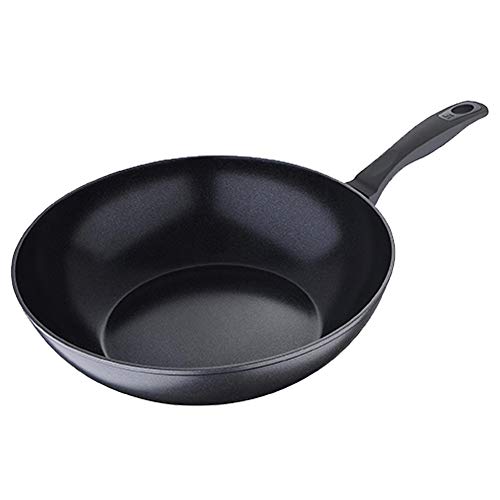 Bergner Titan Wok Aluminio Forjado Apto para inducción, Negro, Ø 30 x 8.5 cm