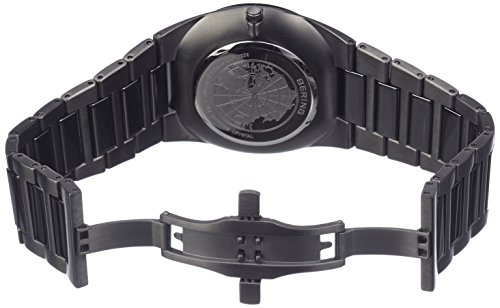 Bering Ceramic - Reloj de cuarzo para hombre, con correa de cerámica, color gris antracita/negro