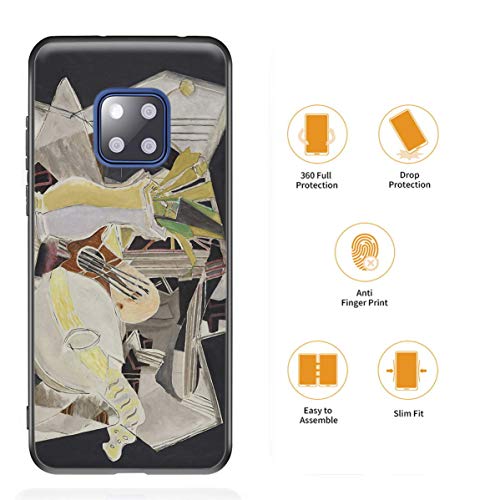 Berkin Arts Georges Braque para el Caso del Huawei Mate 20 Pro/Estuche para teléfono móvil de Bellas Artes/Impresión Giclee UV en la Cubierta del(Tavolozza Braque Vaso E Stampa Mandolino)