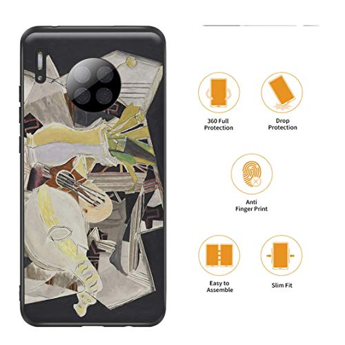 Berkin Arts Georges Braque para el Caso del Huawei Mate 30 /Estuche para teléfono móvil de Bellas Artes/Impresión Giclee UV en la Cubierta del teléfono móvil(Tavolozza Braque Vaso E Stampa Mandolino)