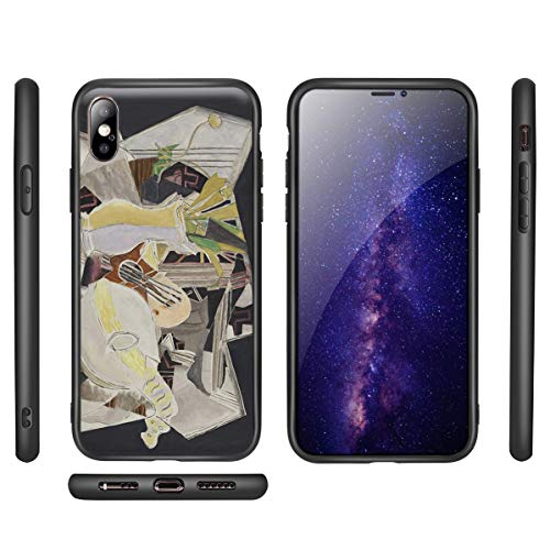 Berkin Arts Georges Braque para el Caso del iPhone X/iPhone XS/Estuche para teléfono móvil Artes/Impresión Giclee UV Cubierta del(Tavolozza Braque Vaso E Stampa Mandolino)