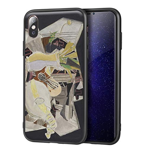 Berkin Arts Georges Braque para el Caso del iPhone X/iPhone XS/Estuche para teléfono móvil Artes/Impresión Giclee UV Cubierta del(Tavolozza Braque Vaso E Stampa Mandolino)