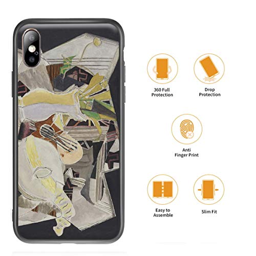 Berkin Arts Georges Braque para el Caso del iPhone X/iPhone XS/Estuche para teléfono móvil Artes/Impresión Giclee UV Cubierta del(Tavolozza Braque Vaso E Stampa Mandolino)