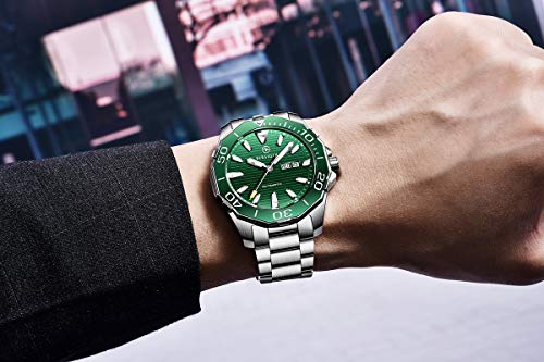 BERSIGAR BG-1617 Relojes automáticos de los Mejores Hombres - Reloj de Negocios Informal con Esfera de Acero Inoxidable Impermeable para Hombres