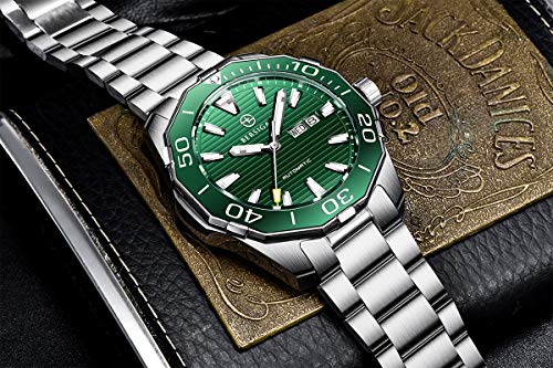 BERSIGAR BG-1617 Relojes automáticos de los Mejores Hombres - Reloj de Negocios Informal con Esfera de Acero Inoxidable Impermeable para Hombres