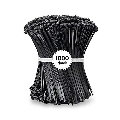 Beshine Bridas para Cables - 100mm x 2.5mm Bridas de Nailon, 1000 Unidades, Negro