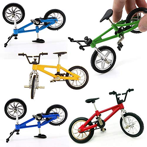 BESLIME - Bicicletas BMX de Dedo, Mini Bicicleta de aleación de Dedo, Mini Modelo de Adornos, Bola de Bicicleta, Modelo de Bicicleta - 5 Piezas