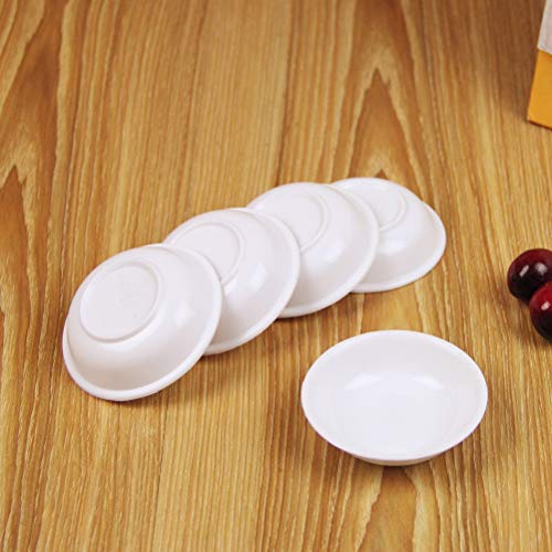 BESTonZON 10 unids Mini Platos para Aperitivo Plato Condimento para Vinagre Salsa Especias Azúcar para Sushi Soja Tazón Salsa Plato Servir