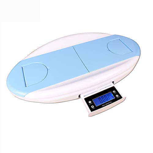 BESTSUGER Báscula para bebés, báscula para bebés, Instrumento para medir la Altura del bebé Báscula de Control de Altura para bebés con Pantalla LCD, Capacidad de hasta 30 kg,Azul