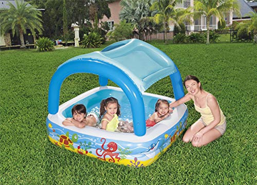 BESTWAY 52192 Piscina Hinchable Infantil con Parasol Canopy, 147x147x122 cm