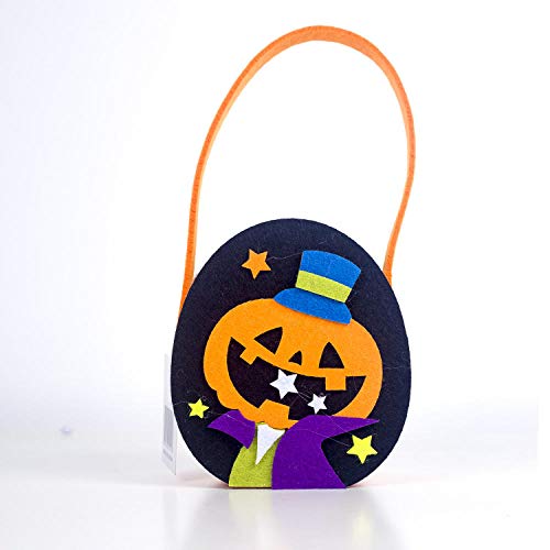 B/H Halloween Mano Bolsas de Regalo Bueno,Cesta de la Compra de Halloween, Cesta de Dulces (4 Piezas) -A,Bolsa De Asas De Halloween De Decoración