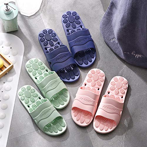 B/H Sandalias de Punta Descubierta,Zapatillas de Masaje de pies para el hogar, Enfriador Antideslizante para bañarse en el baño-Women's Sky Blue_40-41,Zapatillas de Masaje Hombres