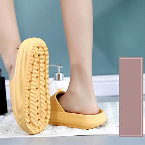 B/H Zapatillas de baño para el hogar,Sandalias y Zapatillas domésticas de Fondo Grueso,Zapatillas Antideslizantes de baño con Fondo Suave aumentadas-Gris_42-43,Zapatillas Home Respirables