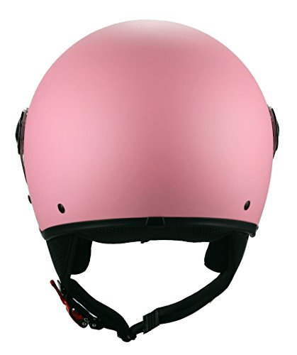 BHR 33128 - Casco Demi-Jet, color rosa mate, talla M (57/58 cm)