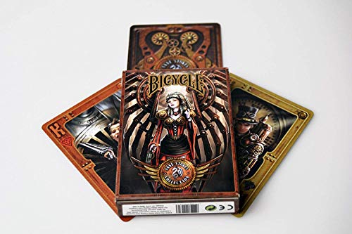 Bicycle- Steampunk by Anne Stokes Baraja Cartas de Poker de colleción, Color marrón (Naipes Heraclio Fournier 1029810)